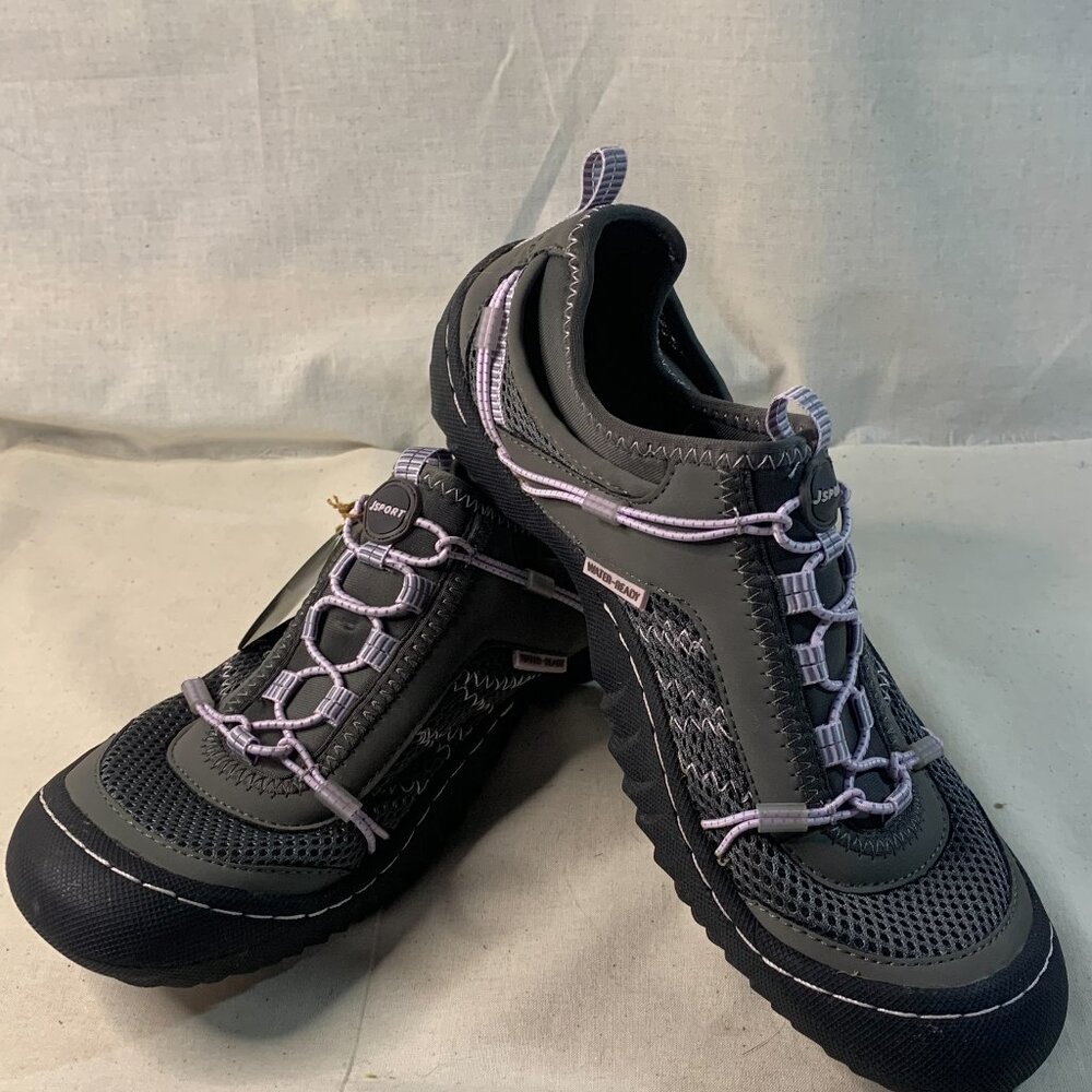 J Sport by Jambu Water Ready Shoes Womens Sz 7 M Slip On Flats Athletic Gray